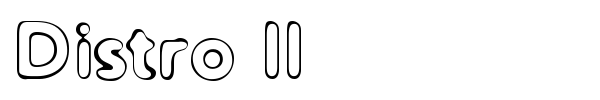 Distro II font preview